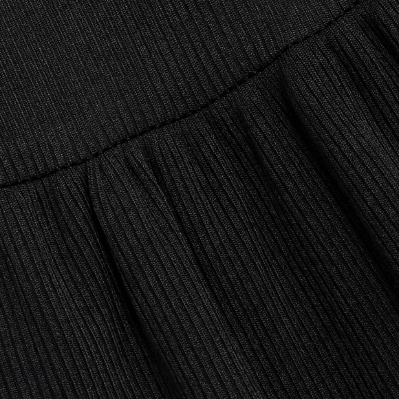 CIDER SCOOP NECK SHORT SLEEVE WIDE LEG RIBBED JUMPSUIT SZ M BLACK W/ POCKETS - Picture 4 of 11